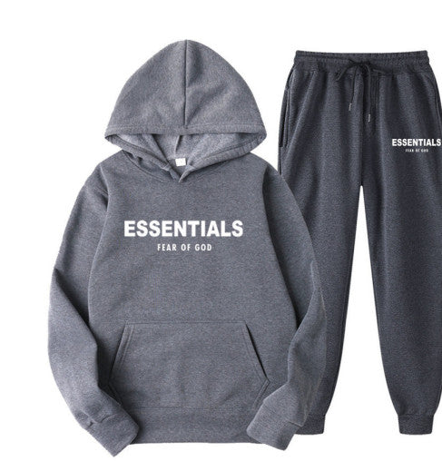 Fear Of God Essentials Dark Grey+White Tracksuit