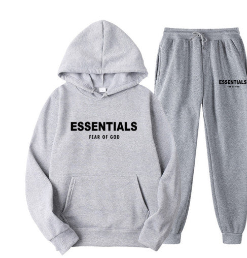 Fear Of God Essentials Light Grey+Black Tracksuit