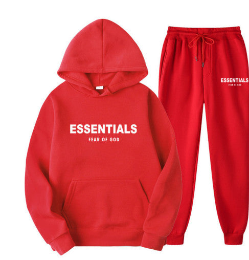 Fear Of God Essentials Red+White Tracksuit