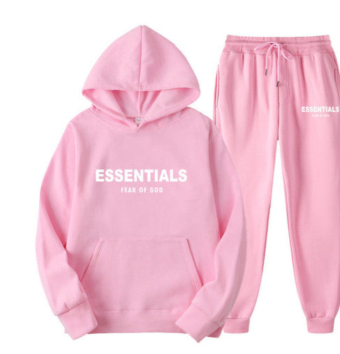 Fear Of God Essentials Pink+White Tracksuit