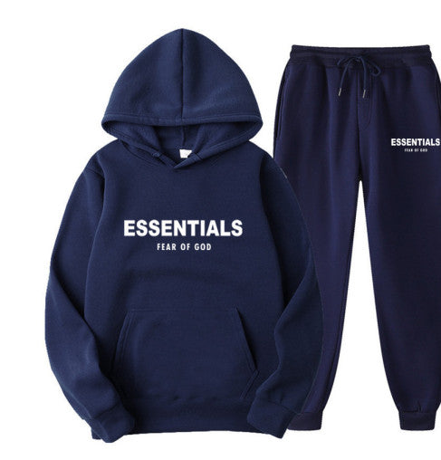 Fear Of God Essentials Navy+White Tracksuit