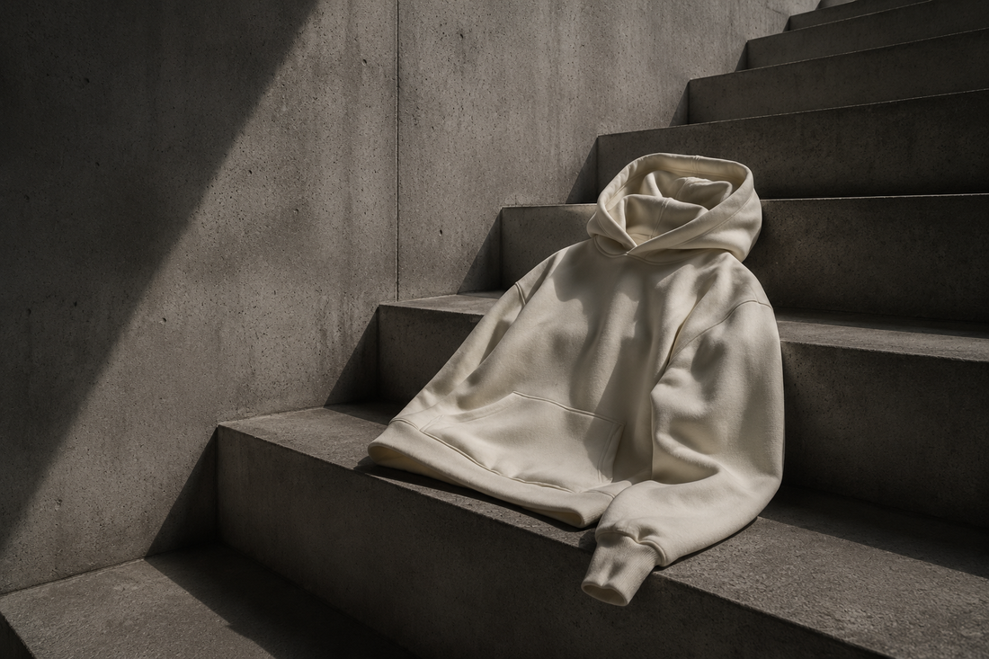 Fear of God Essentials Hoodie Fit Guide editorial image