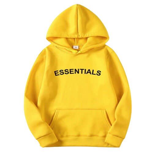 Essentials Casual Pullover Yellow Hoodie