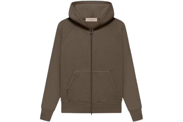 Fear of God Essentials Fullzip Hoodie Wood