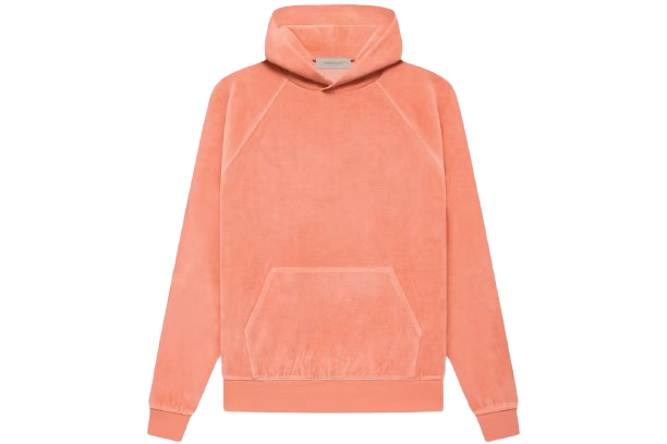 Fear of God Essentials Women's Velour Hoodie Coral