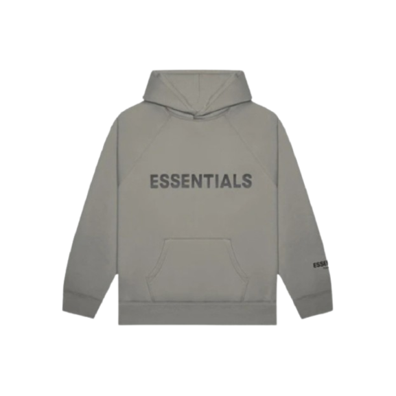 Essentials Pullover Hoodie Applique Logo Gray