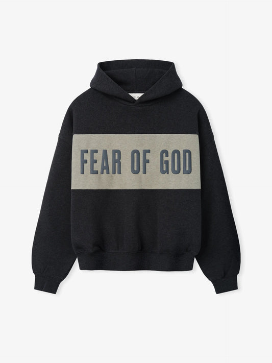 Cropped Relaxed Panelled Hoodie