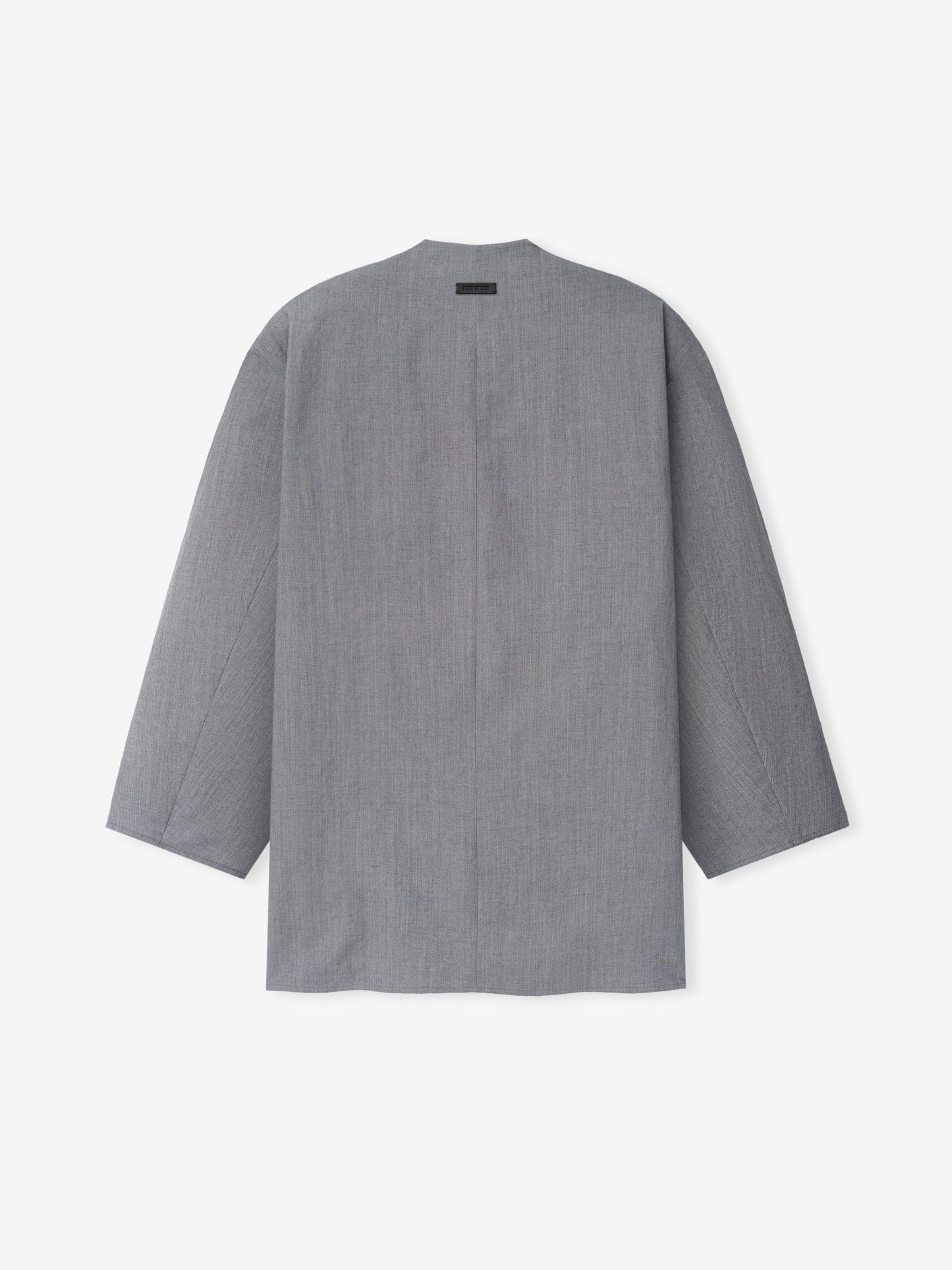 Wool Linen Collarless Sport Jacket