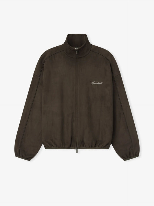 Suede Fleece Signature Modern Track Jacket W Piping