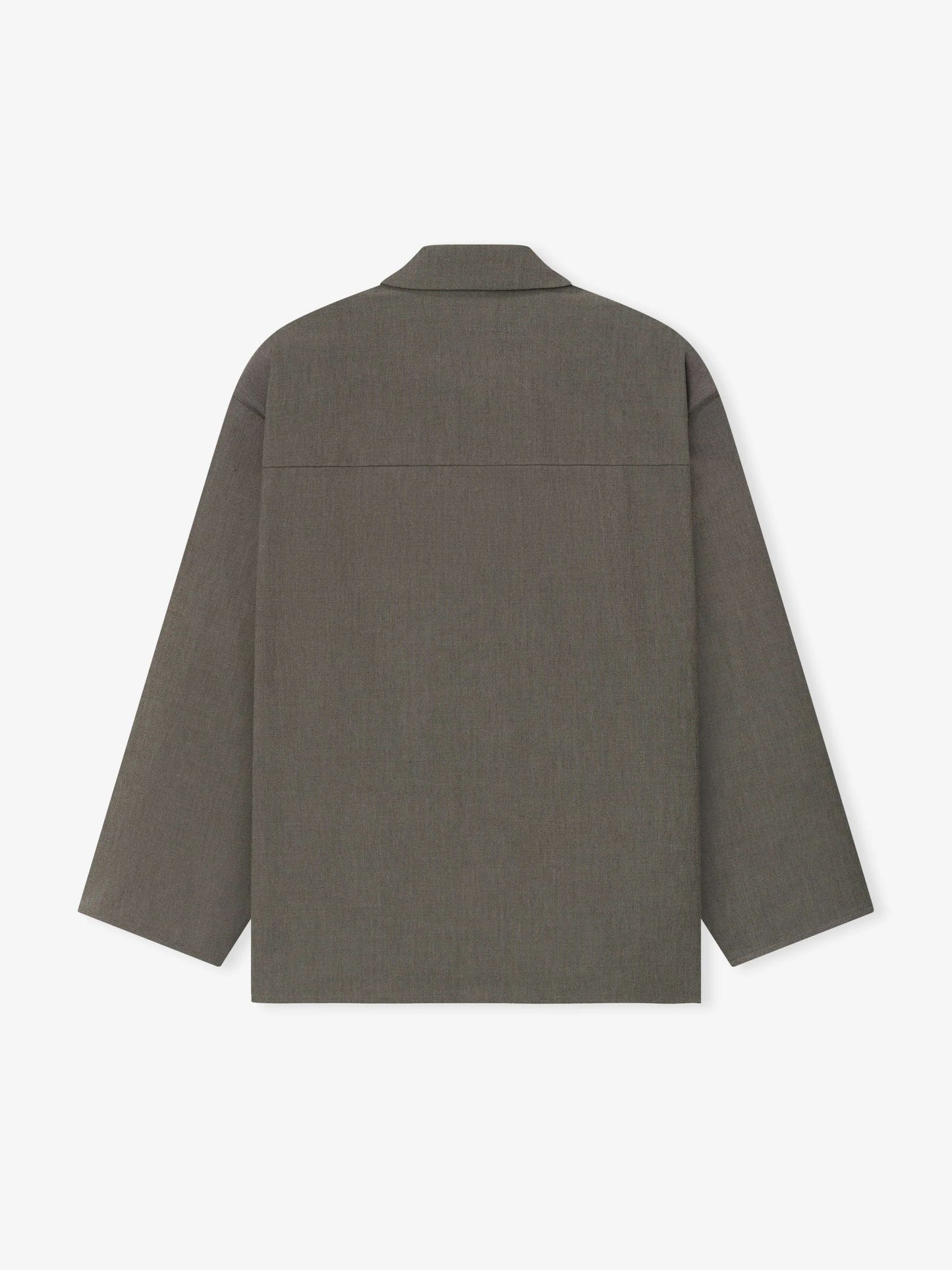 Cotton Wool Oxford Shirt Jacket