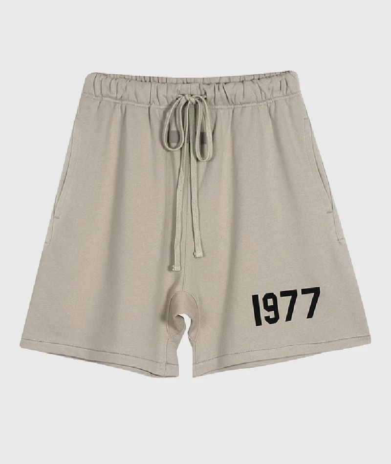 Fear of God Essentials 1977 Logo Shorts Beige