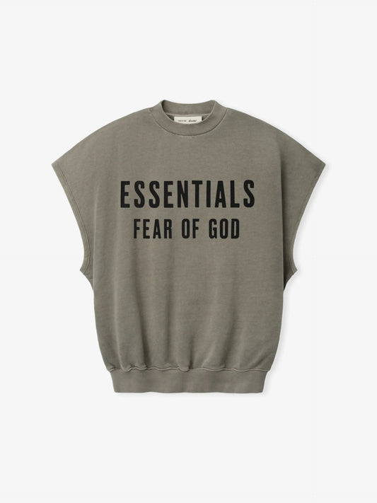 Relaxed Fleece Cutoff Sweatshirt