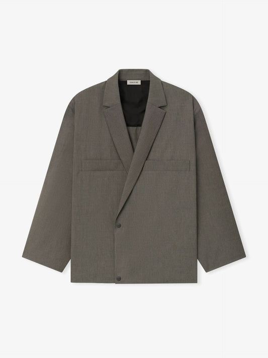 Cotton Wool Oxford Shirt Jacket