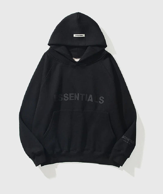 ESSENTIALS Oversized Hoodie Black