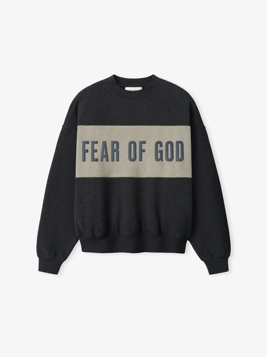 Cropped Relaxed Panelled Sweatshirt