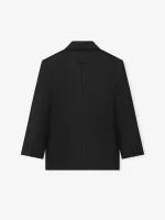 Double-Breasted Wool Poplin Shawl Collar Jacket