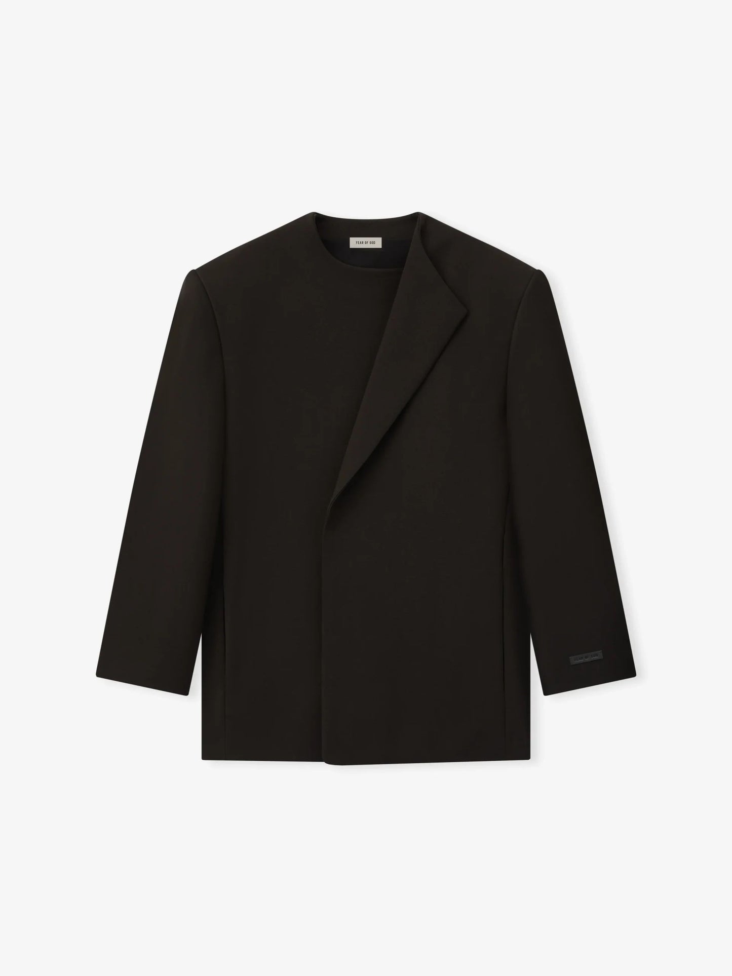 Double Weave Wool Crewneck Jacket