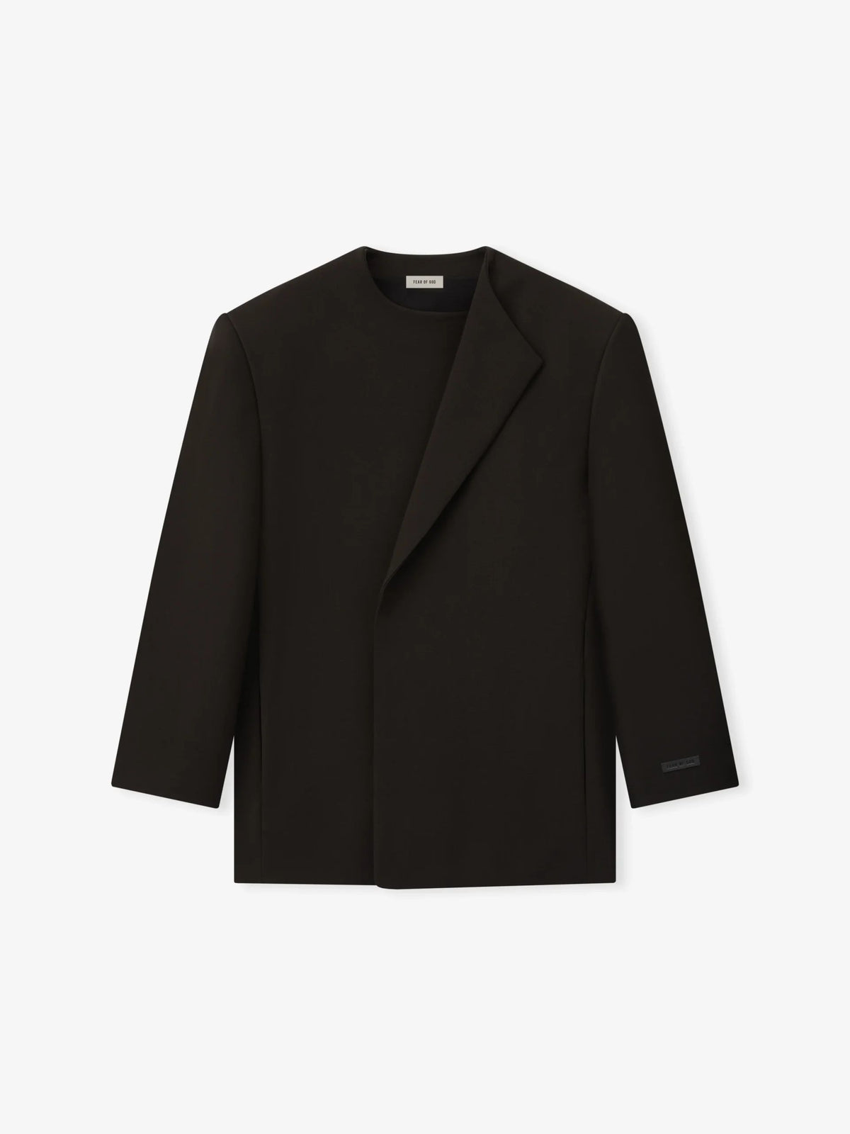 Double Weave Wool Crewneck Jacket