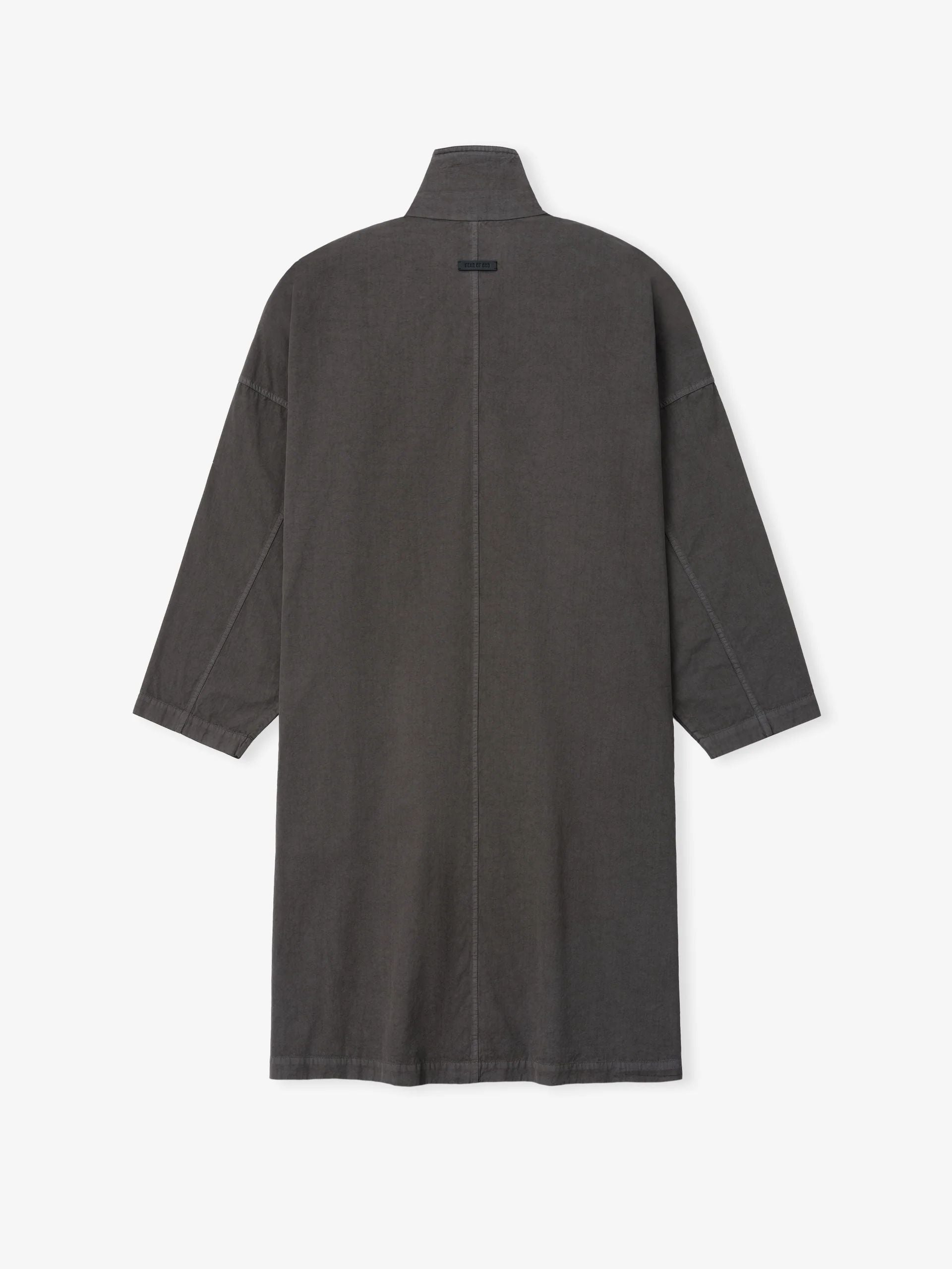 Garment-Dyed Cropped Sleeve Car Coat