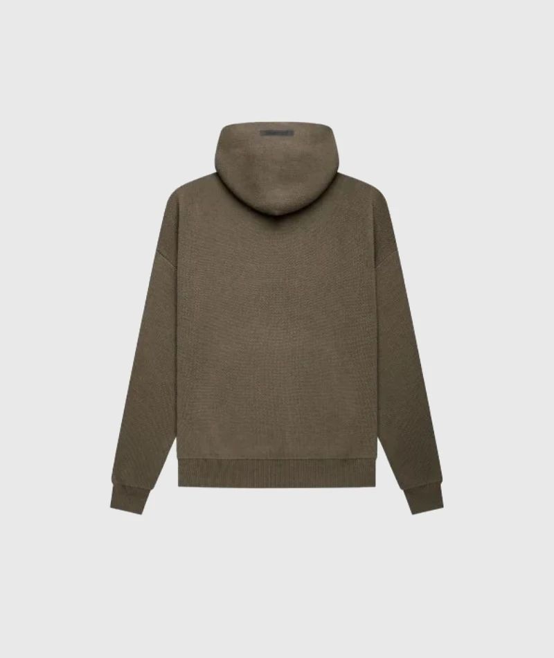 Fear of God Essentials Knit Pullover Hoodie Brown