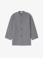 Wool Linen Collarless Sport Jacket