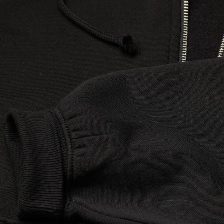 Essentials Oversized Zip-Through Hoodie Black